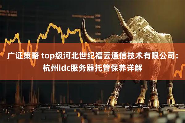 广证策略 top级河北世纪福云通信技术有限公司：杭州idc服务器托管保养详解