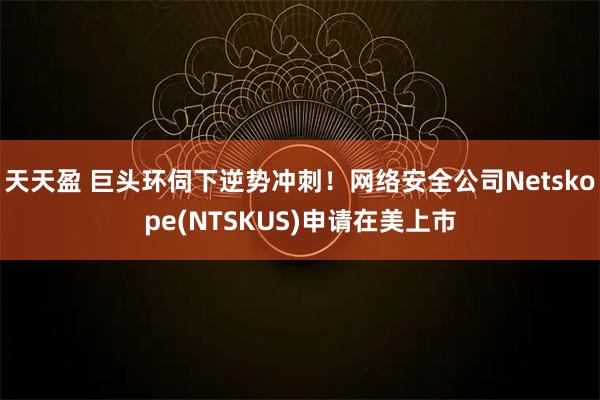 天天盈 巨头环伺下逆势冲刺!网络安全公司Netskope(NTSKUS)申请在美上市